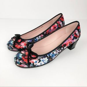 Pretty Ballerinas Lindsay Floral Sequin Pumps